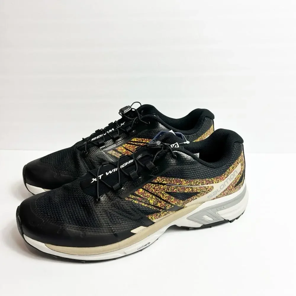 SALOMON XT-WINGS 2 MINDFUL BLACK FEATHER GRAY QUIET SHADE SIZE WOMEN 11 MEN 10